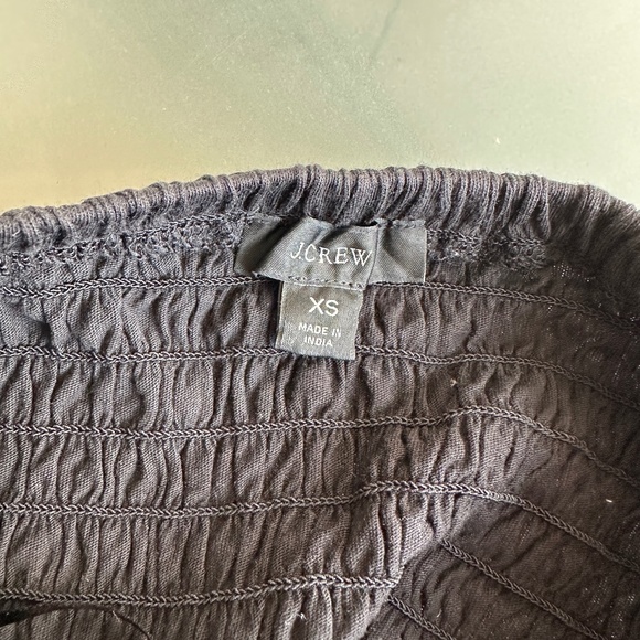 J.Crew - Strapless Black Smocked Top Broken-in Jersey - XS - Picture 6 of 6